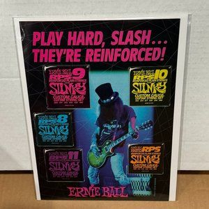 Slash of Guns N' Roses - Ernie Ball - 1993 Print Advertisement